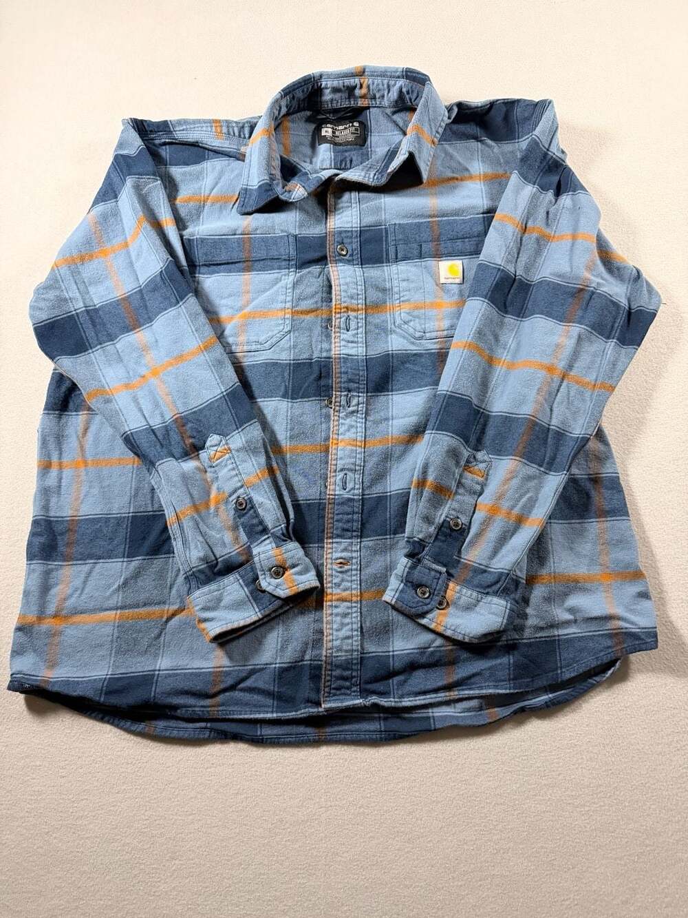 Carhartt Rugged Flex Relaxed Fit Midweight Flannel Plaid Long-Sleeve Shirt XL